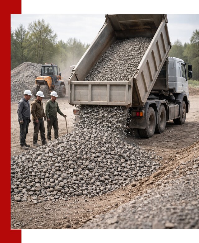 Доставка гравийного щебня фракции 70-120 в Карпинске