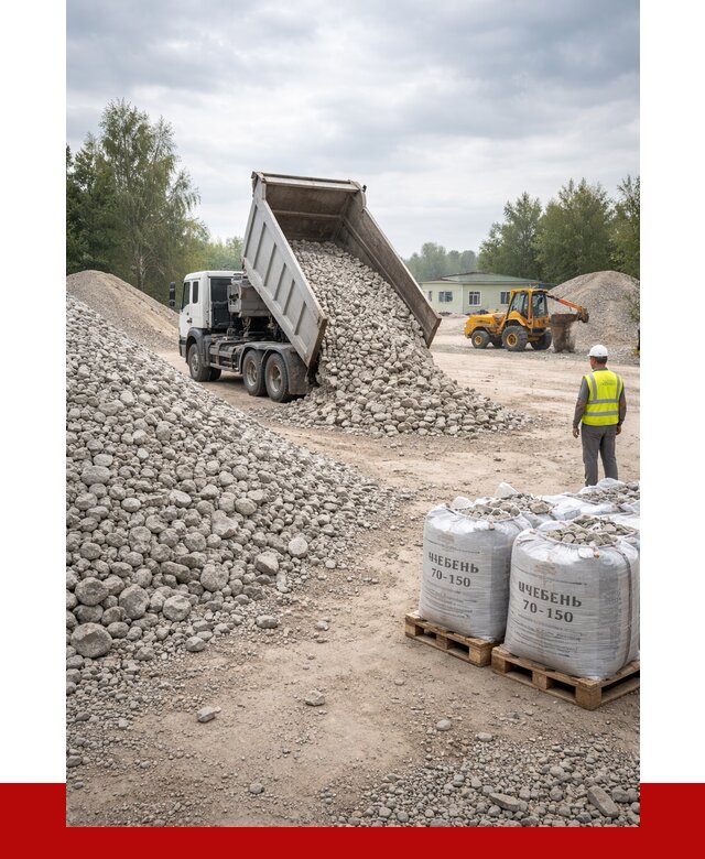 Известняковый щебень фракция 70-150 в Карпинске от 1284 р. | ПРОНЕРУДКпн