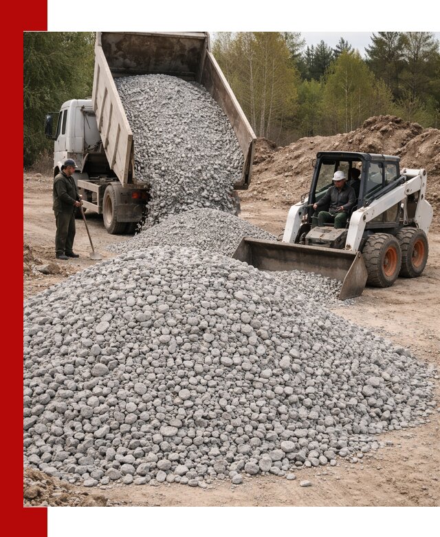 Доставка доломитового щебня в Карпинске напрямую от карьера