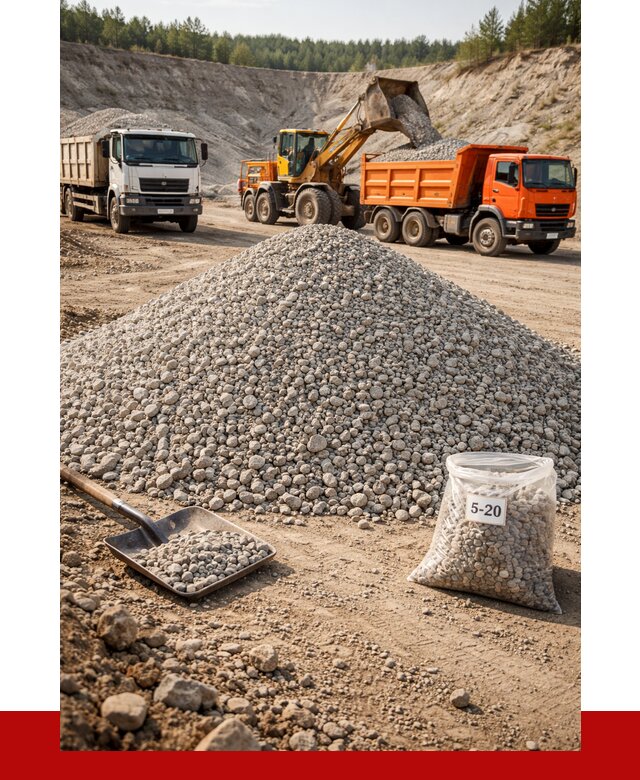 Доломитовый щебень фр. 5-20 в Карпинске от 4313 р. | ПРОНЕРУДКпн