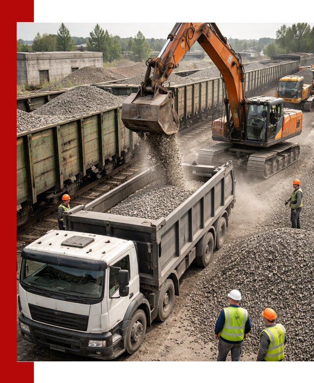 Железнодорожный щебень фракция 25–60 для поставок в Карпинске