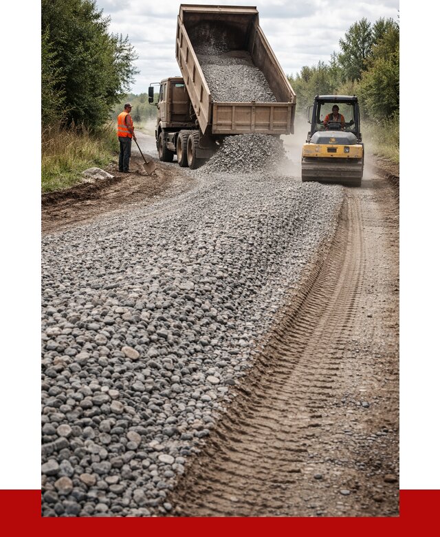 Щебень для отсыпки дороги в Карпинске от 2772 р. ПРОНЕРУДКпн