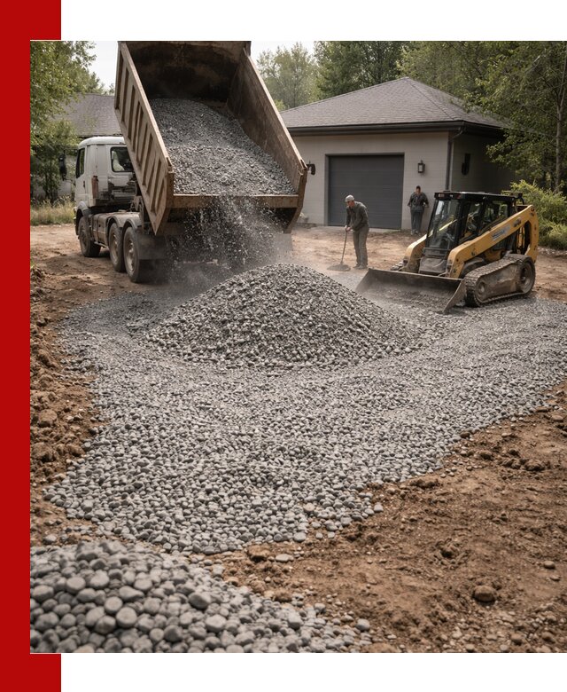 Щебень для парковки в Карпинске: доставка и укладка качественного материала