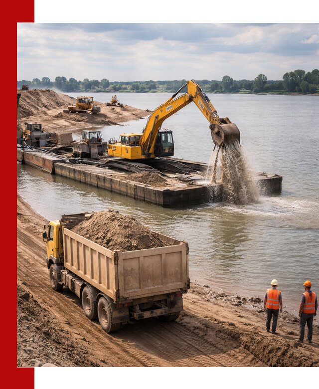 Намывной песок с доставкой в Карпинске оптом и в розницу