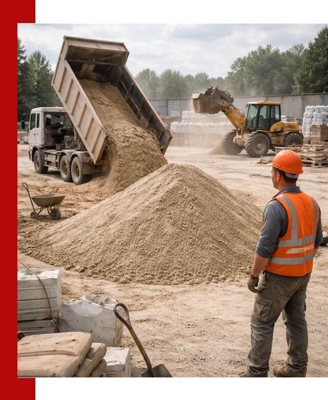 Доставка строительного песка с самосвалом в Карпинске