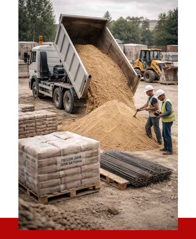 Песок для бетона в Карпинске от 2567 р. с доставкой, ПРОНЕРУДКпн