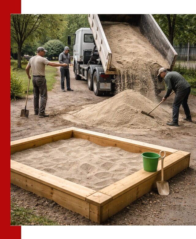 Песок для песочницы с доставкой в Карпинске недорого и чистый