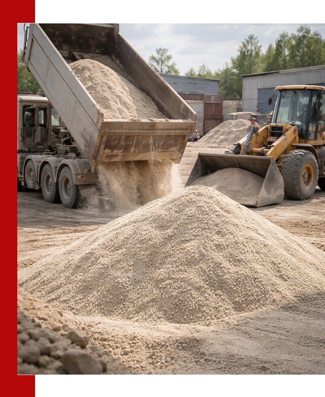 Кварцевый песок с доставкой в Карпинске для строительных работ