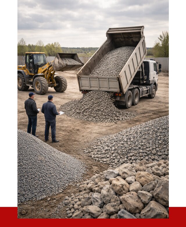 Гравий и камень с доставкой в Карпинске от 4313 р. - ПРОНЕРУДКпн