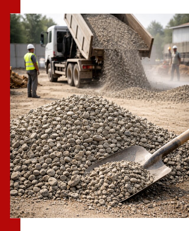 Доставка гравия фракции 20-40 в Карпинске с самосвалами