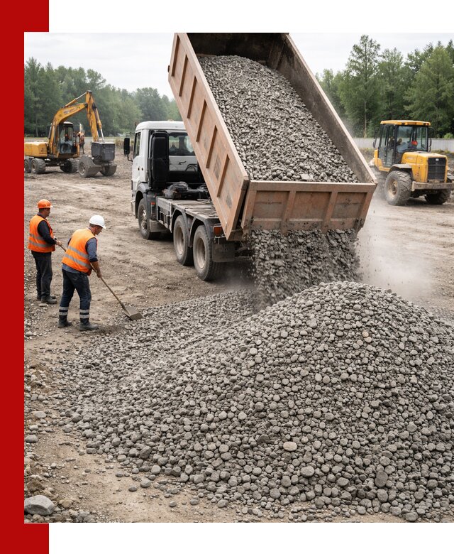 Доставка гравия фракции 40-70 в Карпинске оптом и в розницу