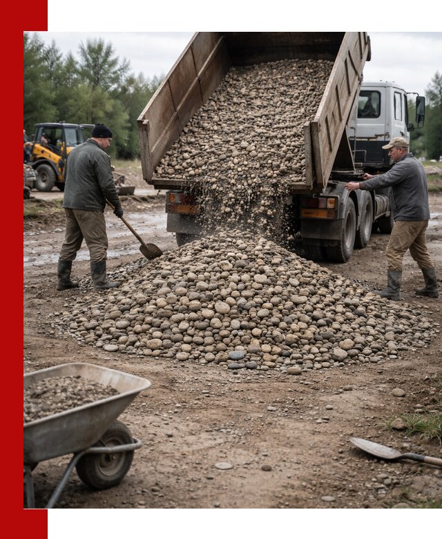 Доставка гальки речной оптом и в розницу в Карпинске