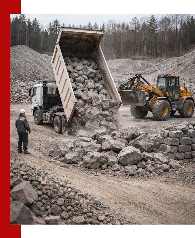 Доставка и продажа бутового гранитного камня в Карпинске