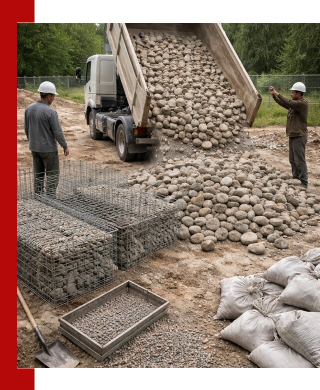 Камень для габионов фракция 70–151 в Карпинске