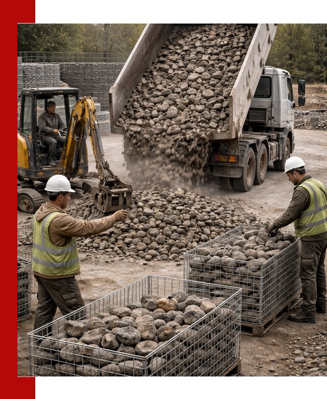 Камень для габионов фракция 100–201 в Карпинске