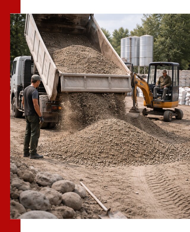 Доставка ПГС С3 в Карпинске самосвалами и миксерами