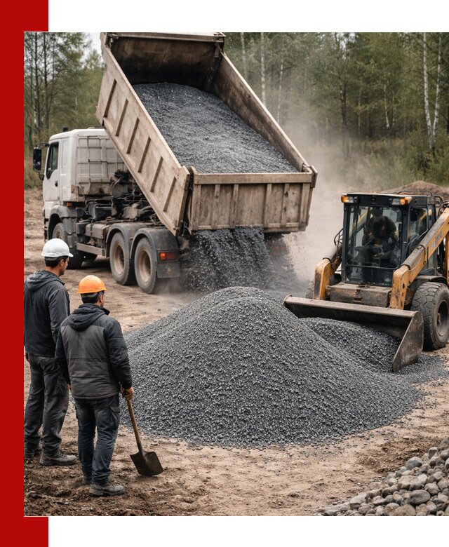 Гранитный отсев 0-5 с доставкой и разгрузкой в Карпинске