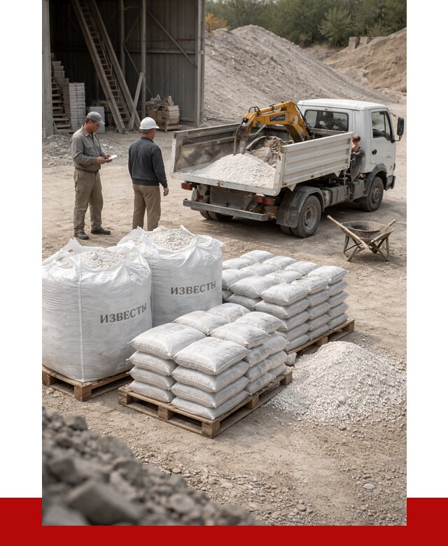 Известь строительная в Карпинске с доставкой от 4313 р. | ПРОНЕРУДКпн