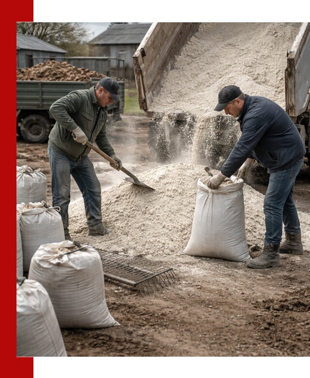 Доставка извести пушонки в Карпинске оптом и мелким оптом