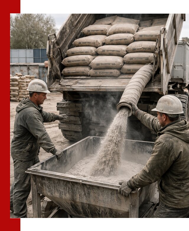 Доставка цемента М400 в Карпинске оптом и в розницу