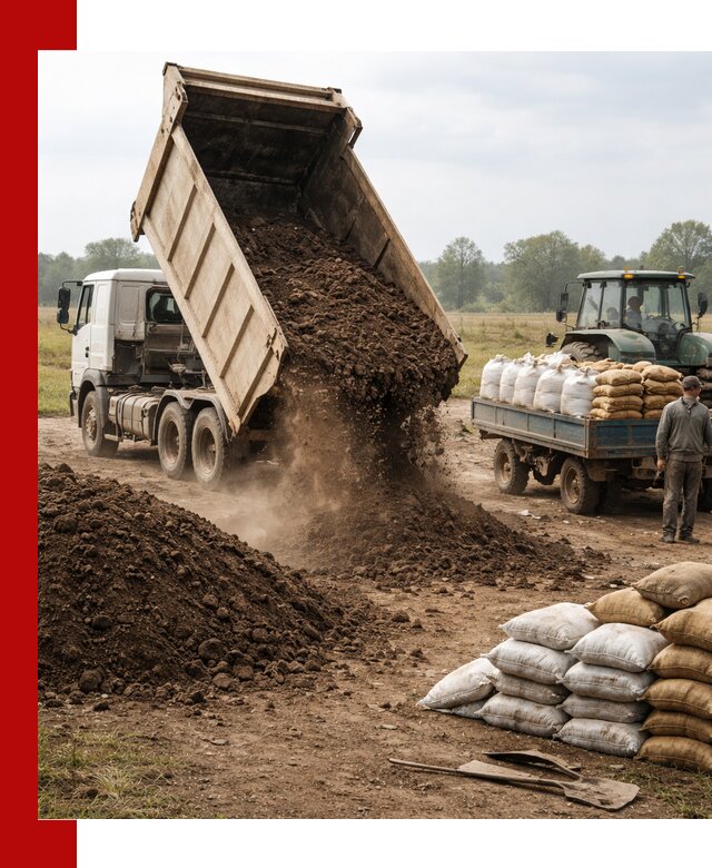 Доставка грунта и удобрений оптом в Карпинске для сельхоз и строительства