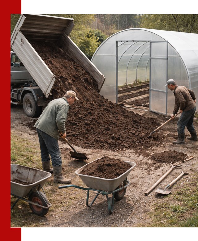 Грунт для теплицы с доставкой в Карпинске — плодородный субстрат под растения