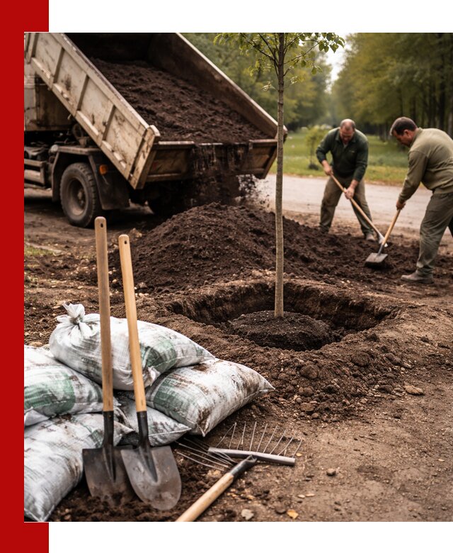 Грунт для посадки деревьев в Карпинске — доставка и подготовка почвы