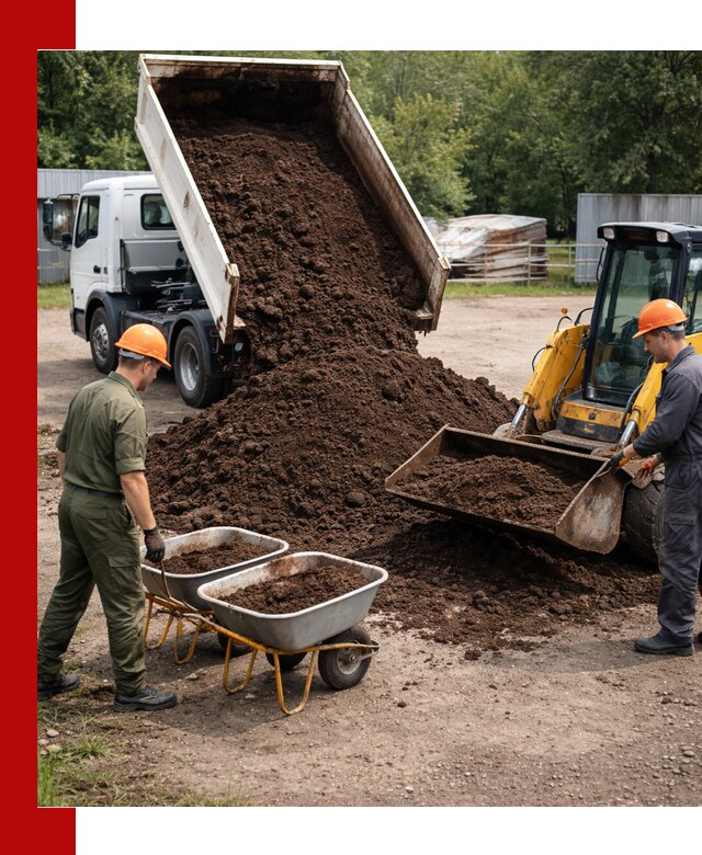 Доставка торфо-земляной смеси в Карпинске для огорода и ландшафта