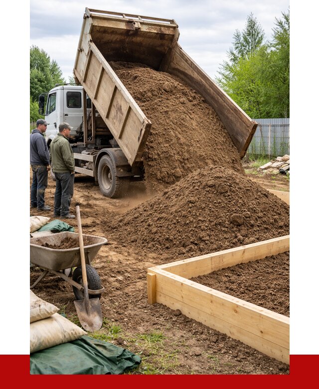 Торфо песчаная смесь в Карпинске с доставкой от 1900 р. | ПРОНЕРУДКпн