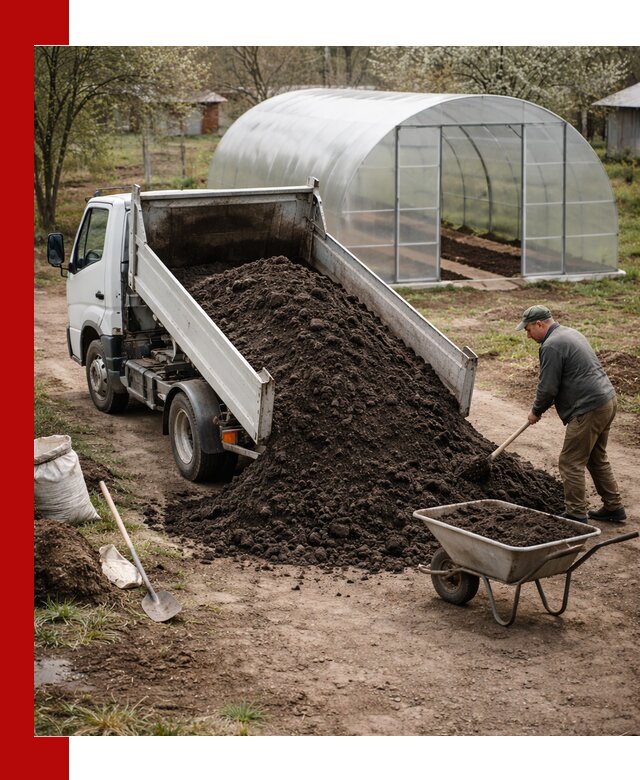 Чернозем для теплицы с доставкой в Карпинске