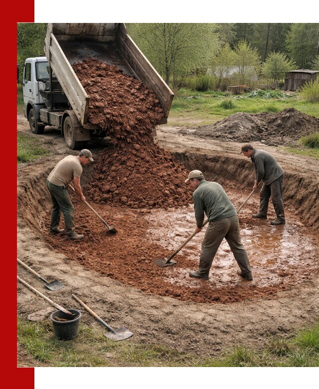 Купить качественную глину для пруда в Карпинске