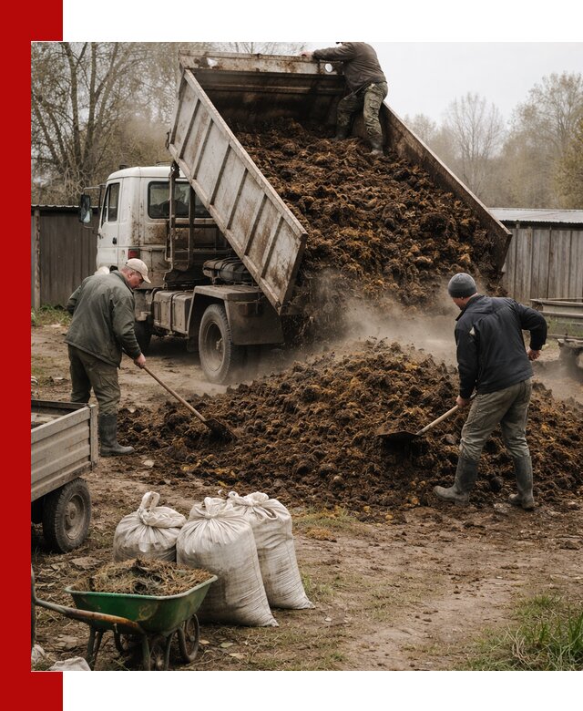 Доставка коровьего навоза самосвалом в Карпинске