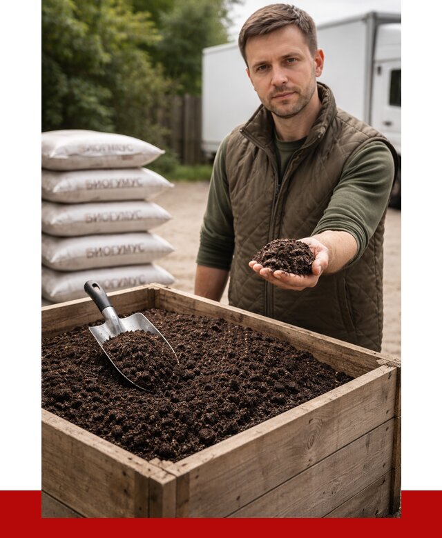 Купить биогумус в Карпинске с доставкой от 8728 р. за куб | ПРОНЕРУДКпн