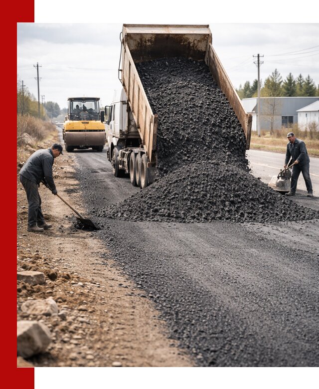 Асфальтовая крошка для дорог в Карпинске — поставка и доставка