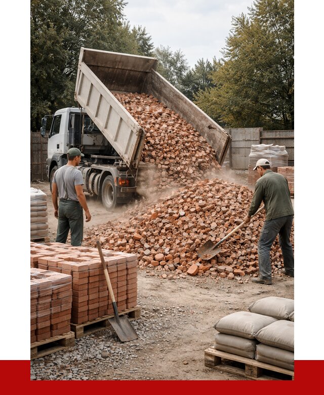 Бой кирпича в Карпинске с доставкой от 4313 руб/куб | ПРОНЕРУДКпн