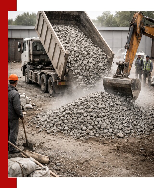 Доставка дробленого бетона в Карпинске оптом и в розницу