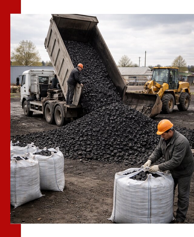 Доставка каменного угля в Карпинске оптом и в розницу