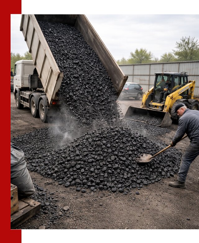 Доставка угля орех в Карпинске оптом и в розницу