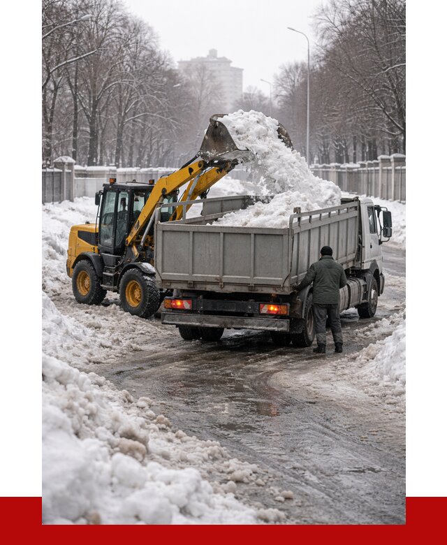 Вывоз снега с погрузкой в Карпинске от 3594 р. ПРОНЕРУДКпн