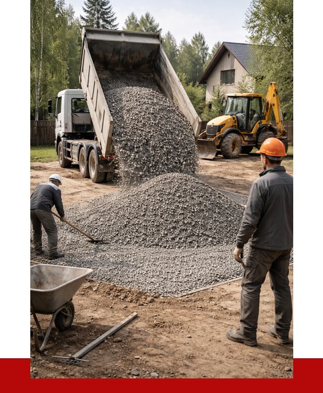 Отсыпка участка щебнем в Карпинске от 6674 р. ПРОНЕРУДКпн