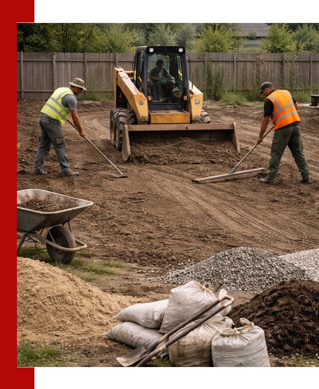 Выравнивание участка под строительство и благоустройство в Карпинске